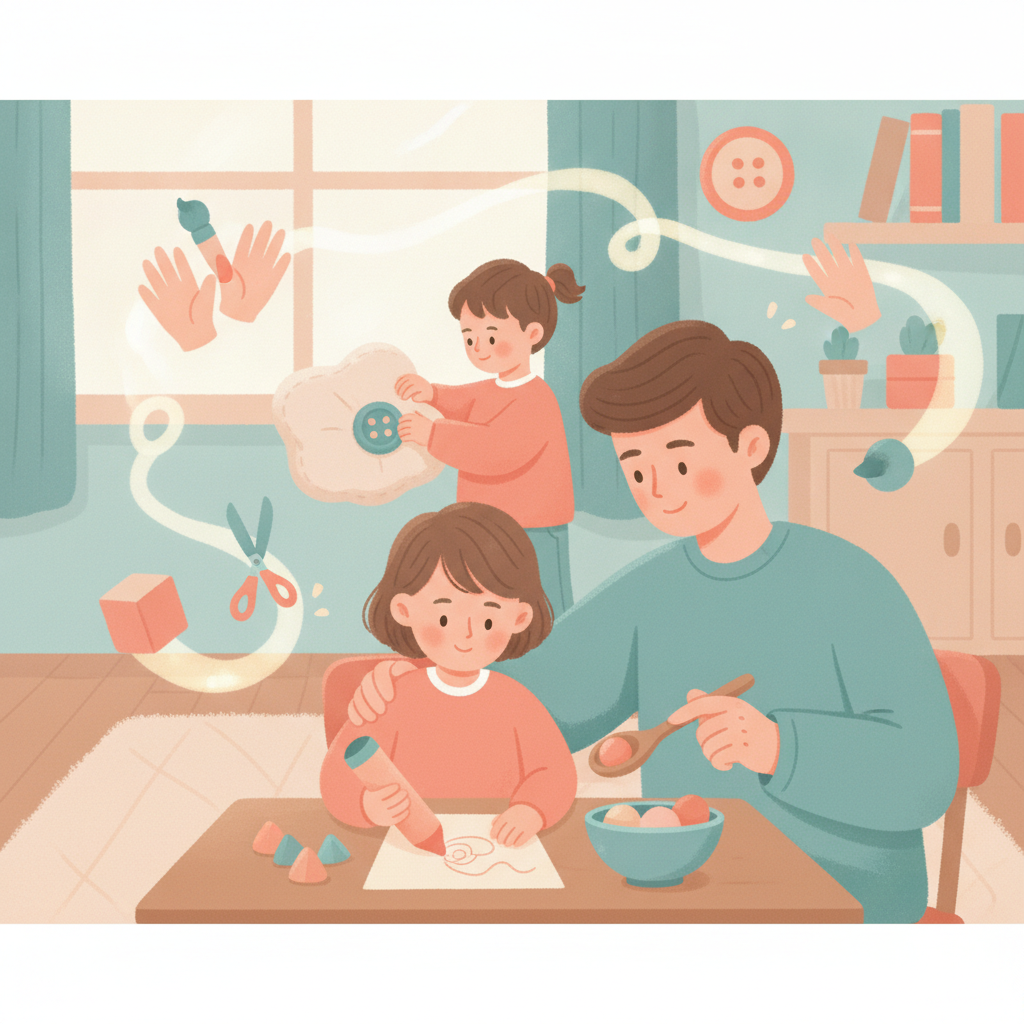소근육 발달은 숟가락·크레파스·단추처럼 나이마다 보는 동작이 있어서, 늦어 보이면 그 장면부터 적어 두세요