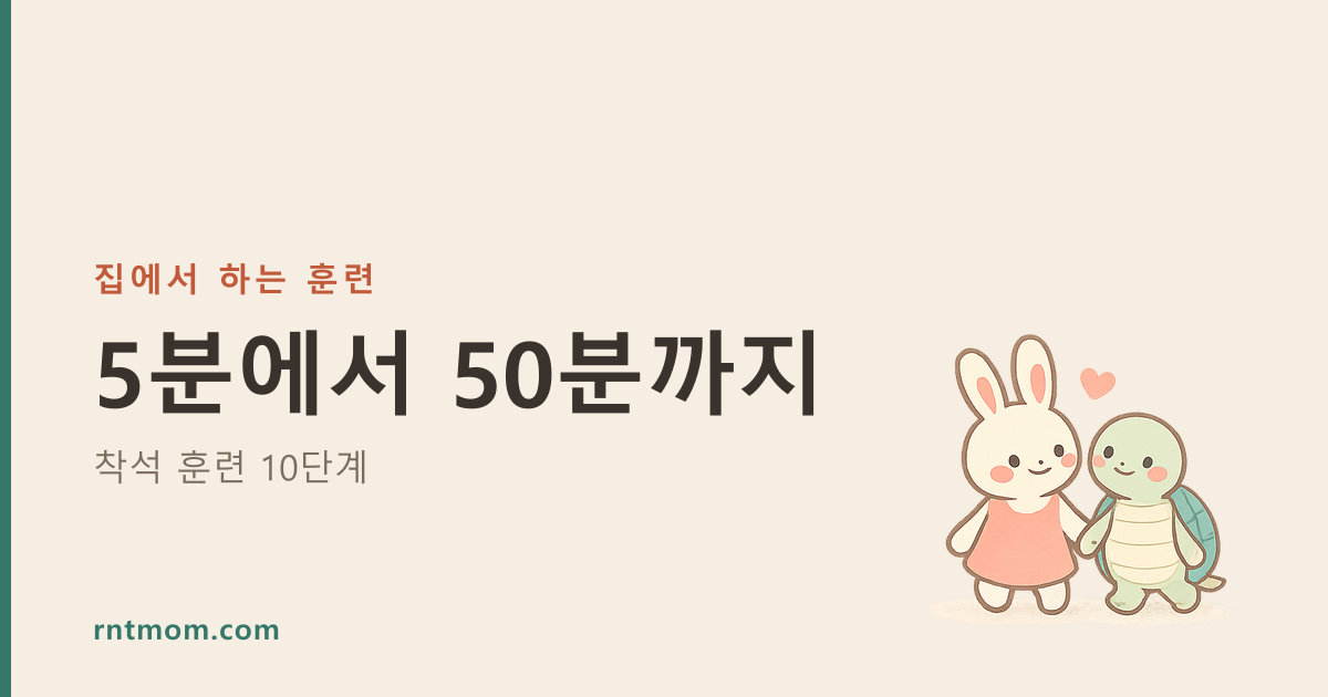 집에서 하는 착석 훈련 10단계